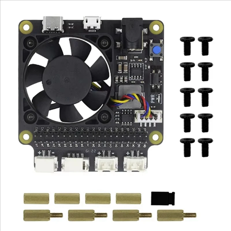 For Raspberry Pi X735 V3.0 Power Management Board With PWM Fan DC 6-30V For Raspberry Pi 4B/3B+/3B/2B