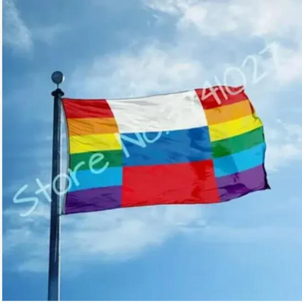 Russia flags 3x5ft Rainbow Pride banners