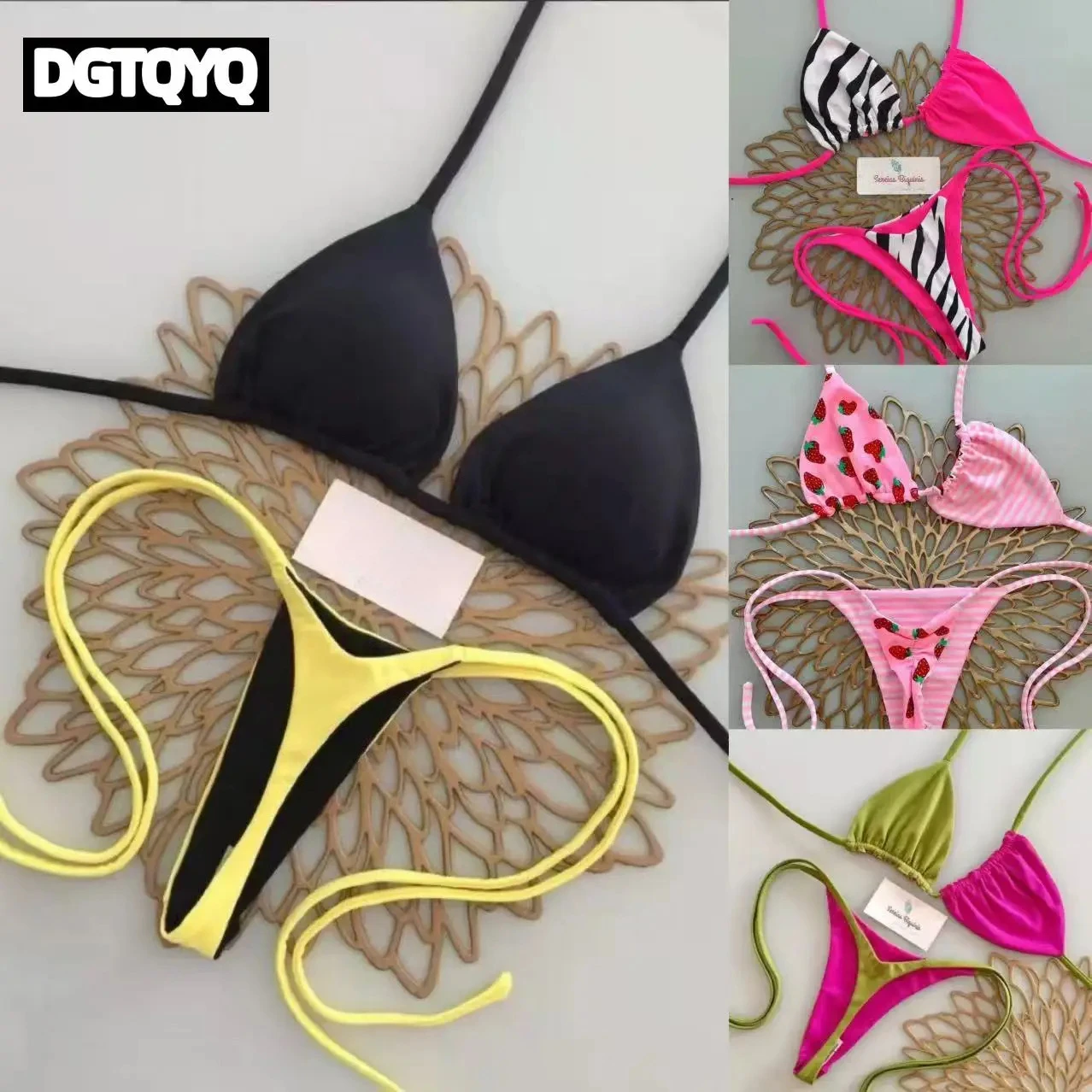 Micro Bikinis 2026 Sexy Women Swimsuit Push Up Swimwear Print Bikini Set Thong Biquini Bathing Suit Swimming Beachwear Female view 6