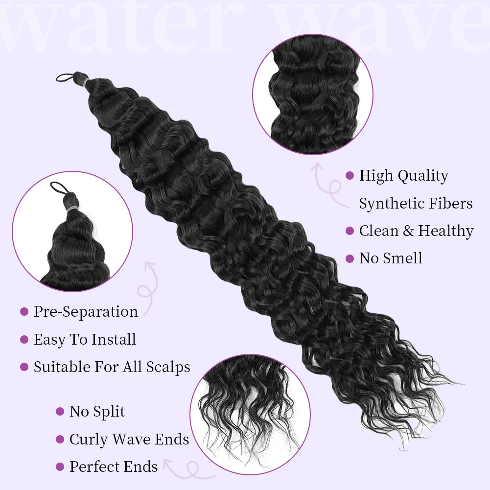 Water Wave Synthetic Twist Crochet Hair Crochet Braids Ombre  Afro Curls Deep Wave Braiding Hair Extension