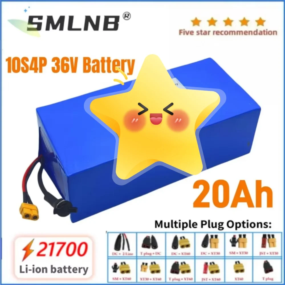

36V 20000mAh Electric Scooter Lithium Battery 10S4P 21700 Battery Pack 36V 20Ah High Capacity for Electric Scooters