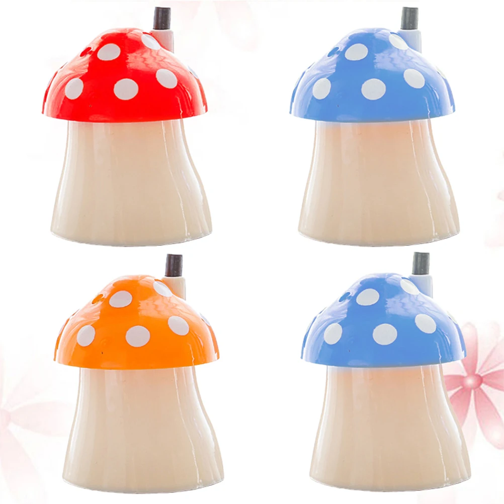 

4 pcs Mushroom Toothpick Box Creative Cartoon Holder Container European Style Dispenser Adorable Plastic Storage
