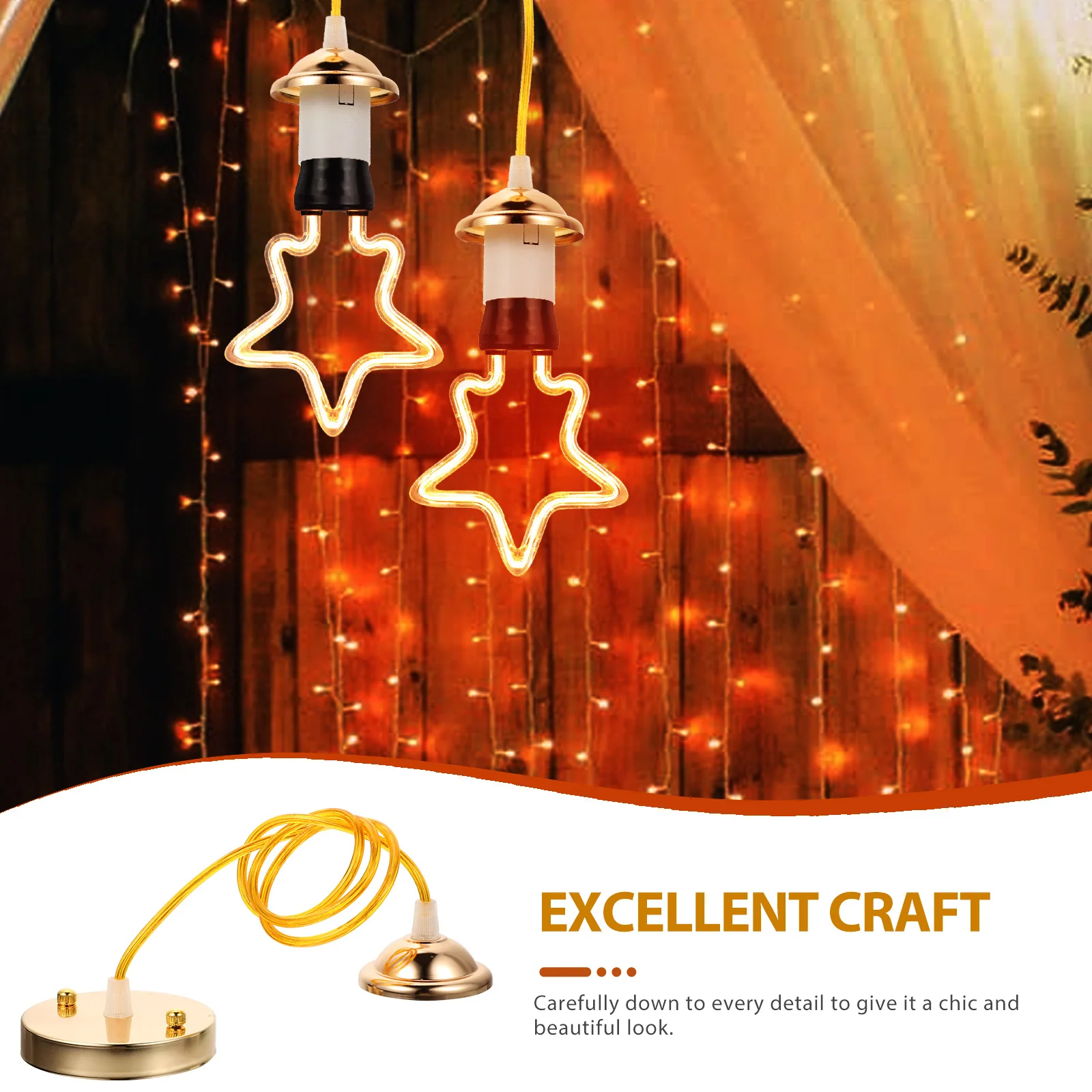 2Pcs Ceiling Light Holder E27 Thread Screw Socket Lamp Holder Metal ABS Pendant Ceiling Canopy Adjustable Cord