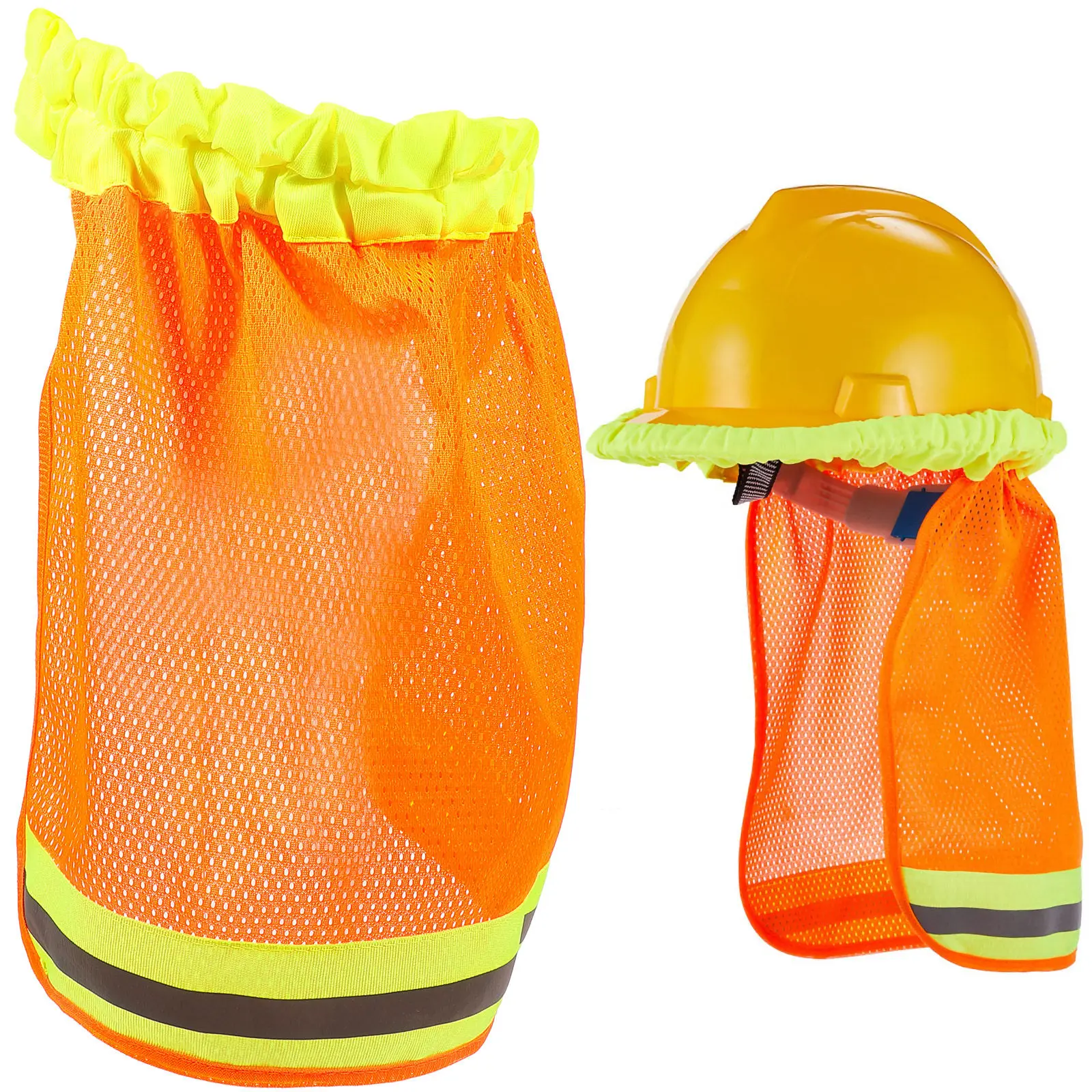 

Sun Shade for Hard Hat Reflective Polyester Neck Shade Breathable Mesh Air Circulation for Outdoor Construction Workers Safety