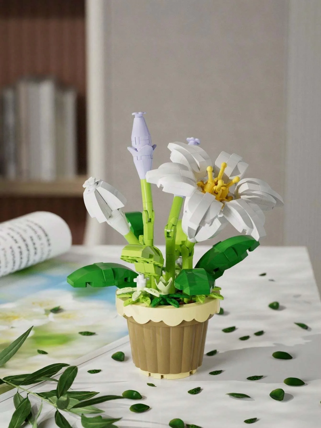 Ewige Blumenbausteine, freihändige Topfbausteine – romantische DIY-Heimdekoration und ewige Blumen, multifunktional