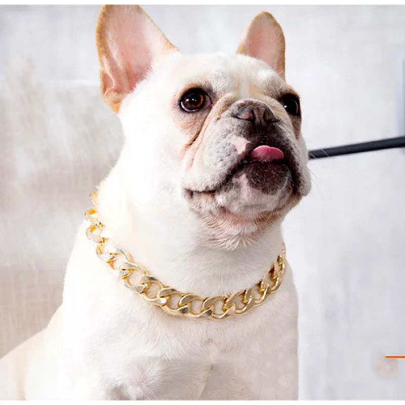 Dogs Collar Small Dog Necklace Snack Chain Teddy French Bulldog Necklace Silver/Golden Pet Accessories Dog Accessories