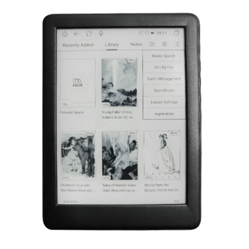 6 inch Android touch ink screen electronic paper book front light r function development e-book