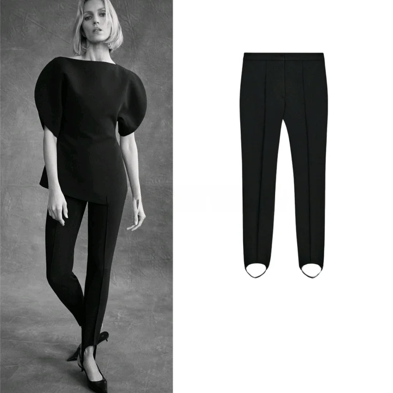 

Новые женские модные черные облегающие брюки-леггинсы с высокой талией из полиэстера для повседневной носки