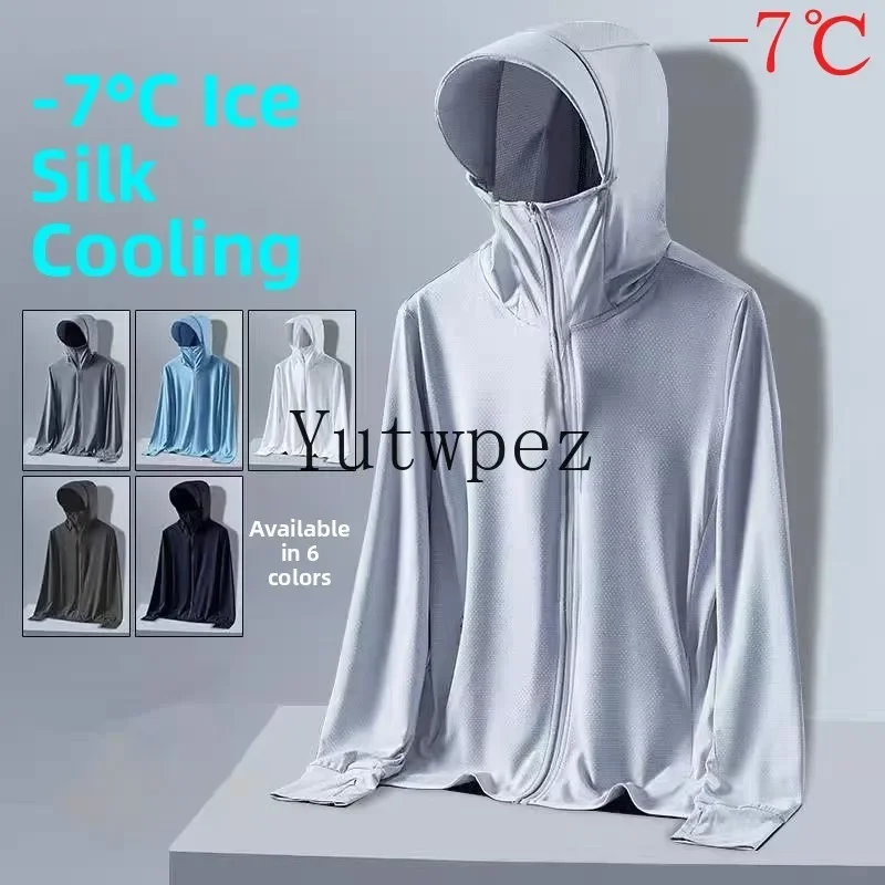 Go Hiking UPF90+ Men's Sun Protection Thin Mesh Quick Dry Breathable Sports Uv Protection Fishing Gear Outdoor Sunscreen Cycling