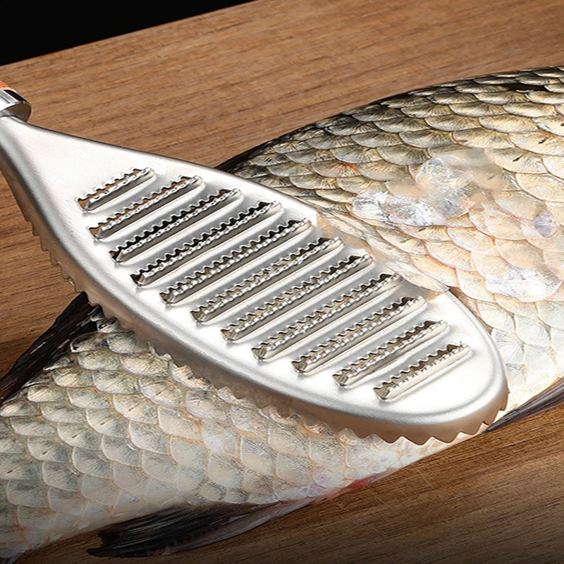 C 1PC Stainless Steel Fish Scale Knife Scale Scraper Sawtooth Scraping Boning Filleting Cut Scrape Dig Maw Knife