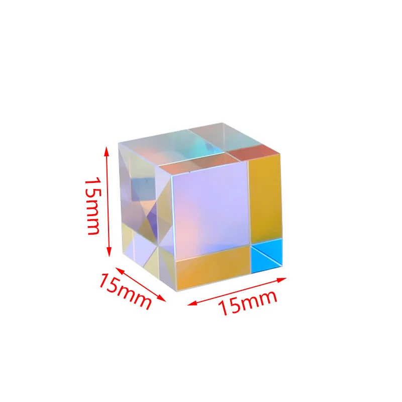 1pcs Science Cube Optical Prism Photography Hexahedral Prism Home Decor Prism Glass Cube Prisma Topografia