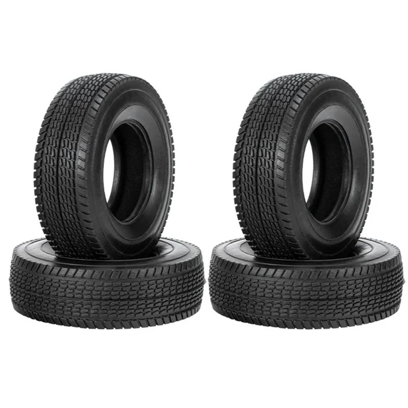 A19Q-4Pcs repuestos de neumáticos de goma dura de 25Mm 1/14 Tamiya RC Semi Tractor camión volquete MAN King Hauler ACTROS SCANIA piezas de mejora