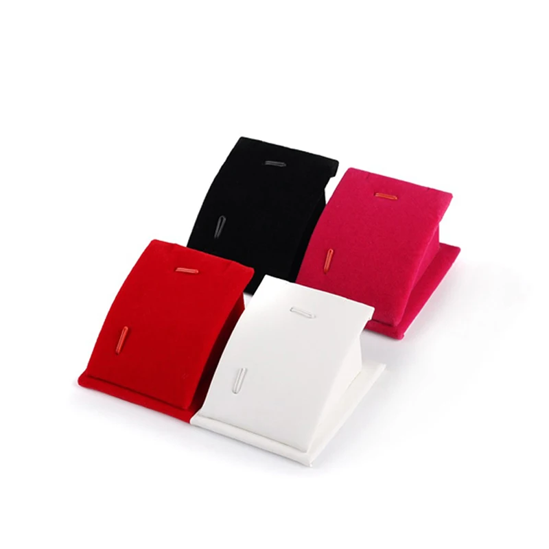 

Jewelry Stand Holder for Counter Show Props Pendants Necklaces Chains Gifts Organizer Velvet Mini Potable Display Rack