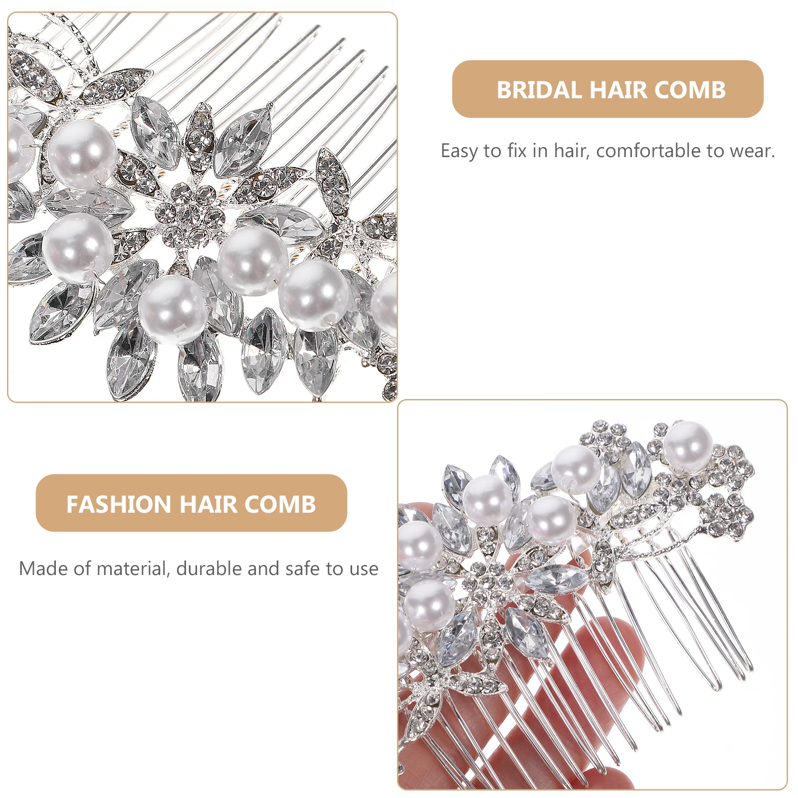 

Bridal Comb Party Brides Fancy Silver Rhinestone Hair Alloy Insertion Popularity