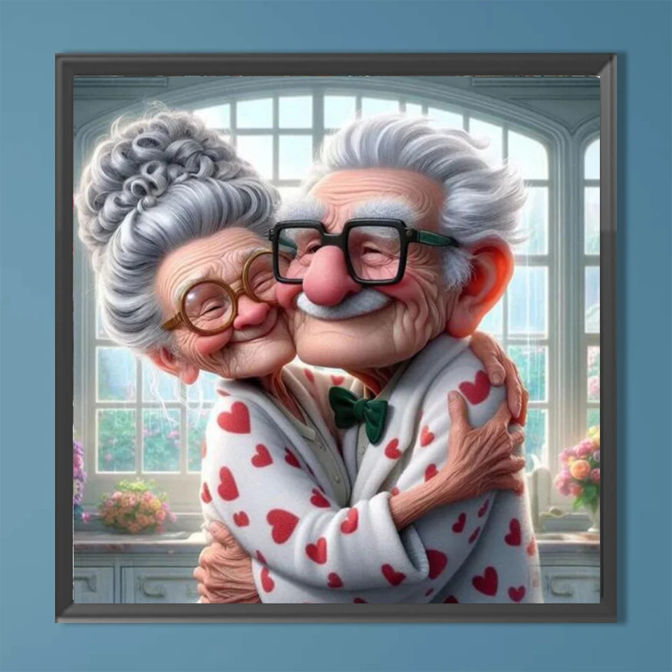 The Waltz of Love Diamond Painting New 2024 Cross Stitch Kits Full Diamond Mosaic Embroidery pf Sweet Elderly Life Home Decor Ar