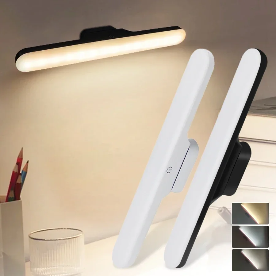 

LED Mirror Front Makeup Light 3 Colors Dimmable Table Lamp USB Magnetic Hanging Closet Lamp Portable Study Office Reading Light
