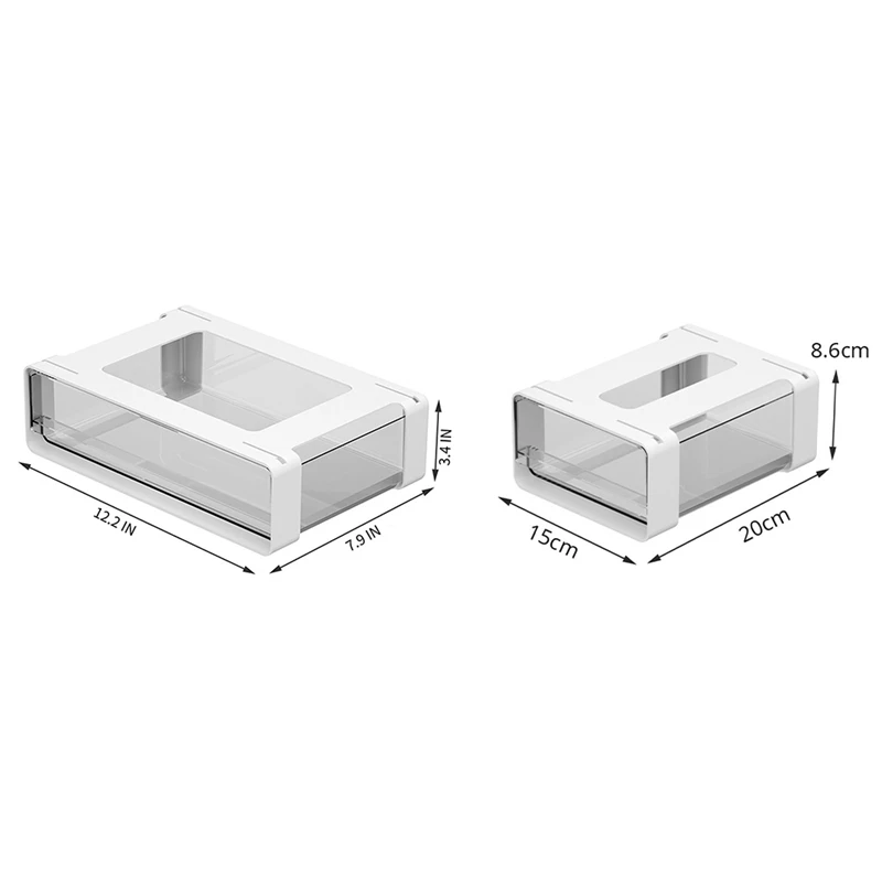 

【Hot Cake】Paper Plate Holder, Under Cabinet Drawer Organizer, Plastic Storage Organizer For Kitchen Cabinet, Cabinet Accessories