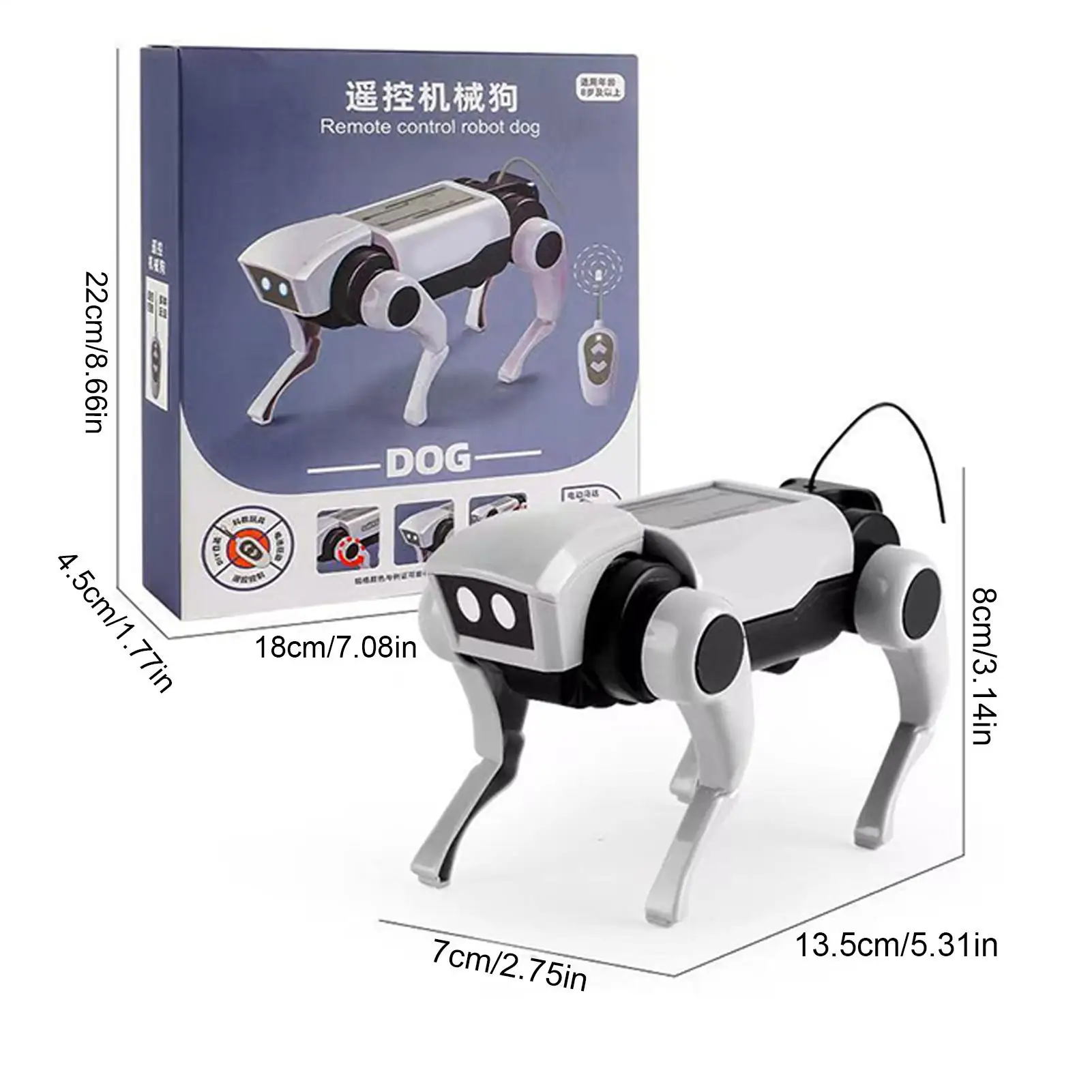 Smart Robot Dog Interactive Remote Control Smart Robotic Pet With Touch Sensor For Boys & Girls RC Robot Dog Toy For Kids Boys