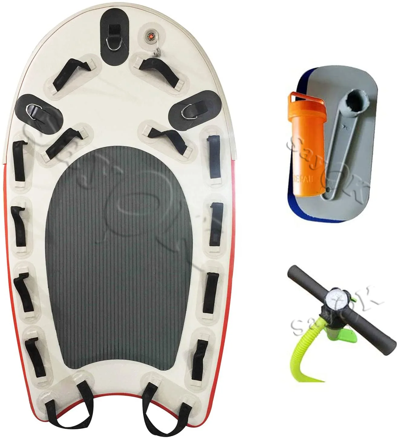 

Large Inflatable Rescue Sled Floating Mat Inflatable Surfing Board Inflatable Jet Ski Rescue Board With Customized Logo