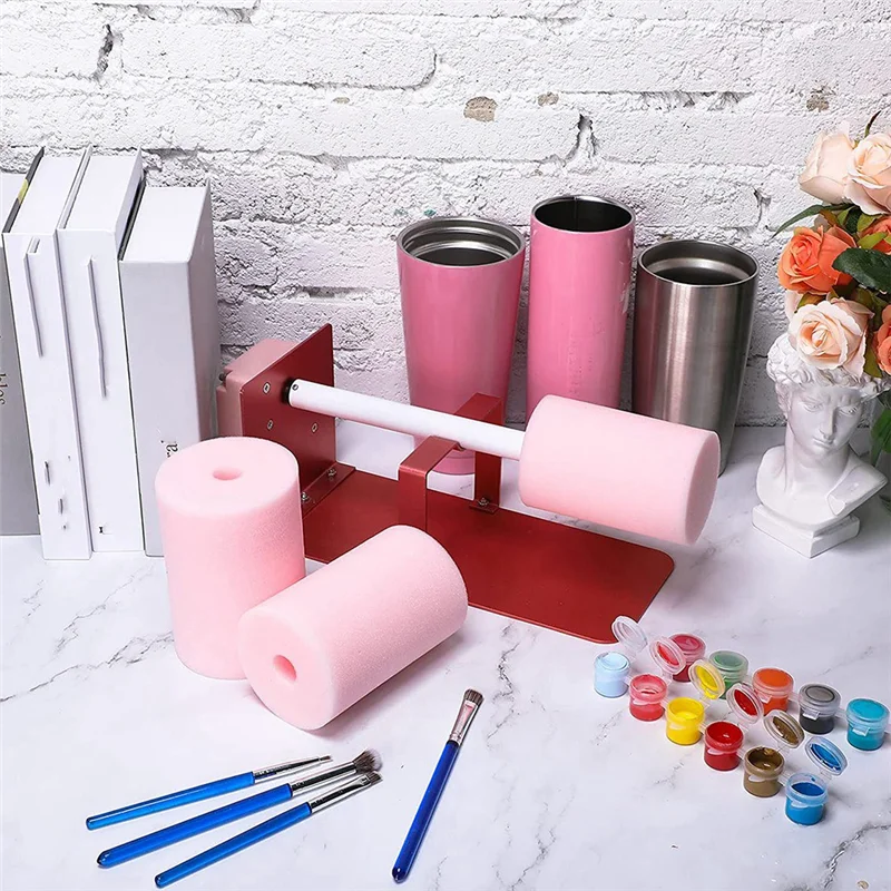 A64K 4 Sizes 16 Pieces Cup Turner Foam Tumbler Inserts For 1/2 Inch PVC Pipe Tumbler Inserts For 10 Oz To 40Oz All Tumblers