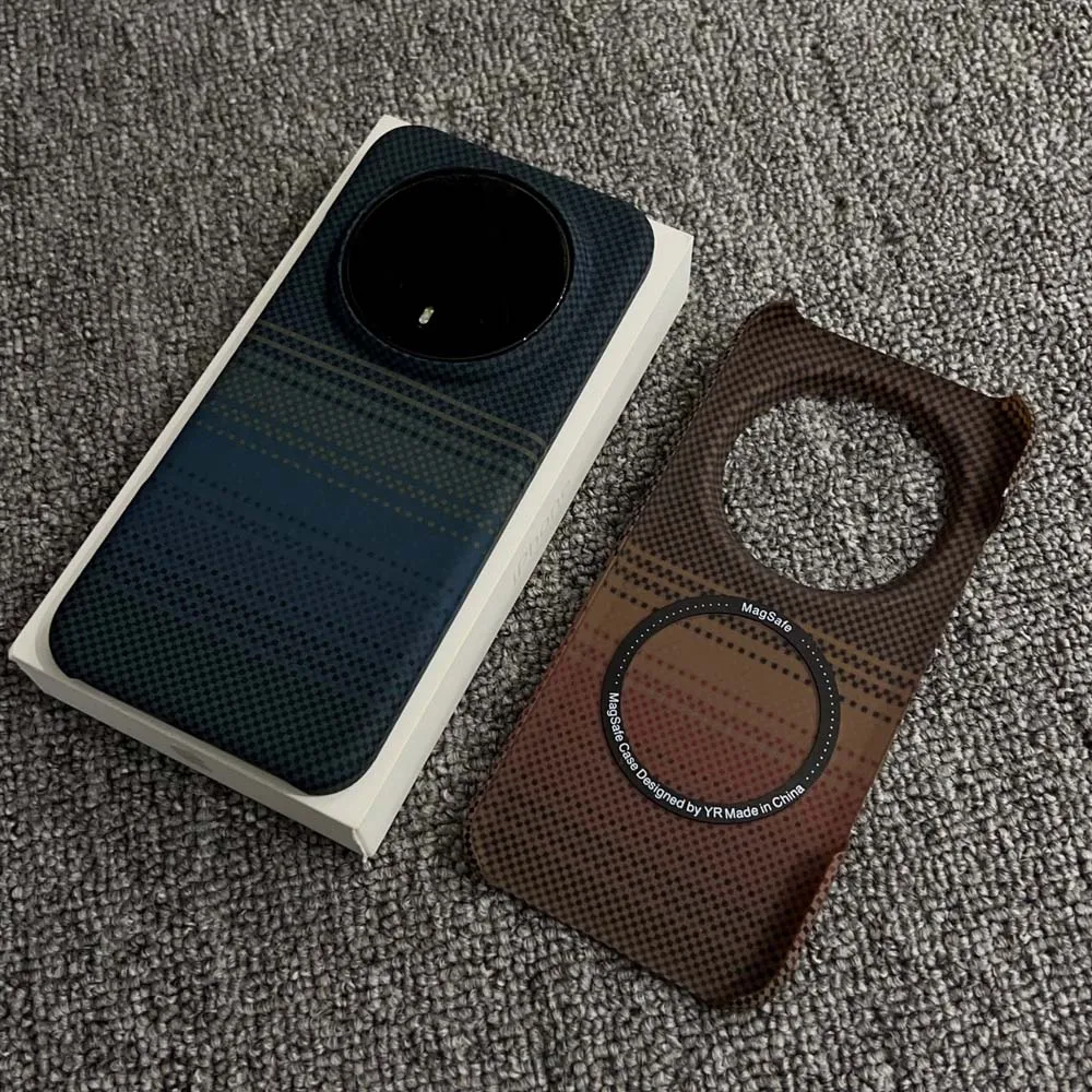 Ultra Slim Carbon Fiber Kevlar Pattern Magnetic Phone Case f
