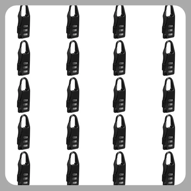 

A46U 20 шт., безопасный замок из сплава с кодовым номером, навесной замок для сумки, чемодана, багажа, рюкзака на молнии, сумки, противоугонный замок