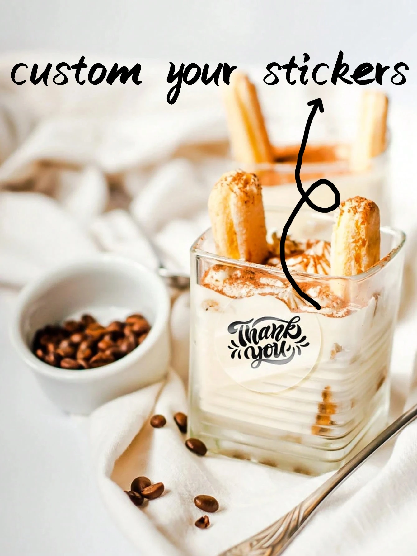 3-8CM Customized Transparent Stickers, 50-1000PCs Personalized Your Own Labels, Custom Round Tag Labels for Wedding, School, Biz