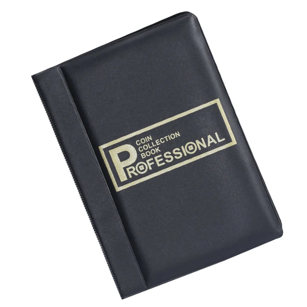 Coins Collection Album 120 Grid Imitation Coin Holder Book For Commemorative Coins Storage Collecting Organizer Pvc Bag