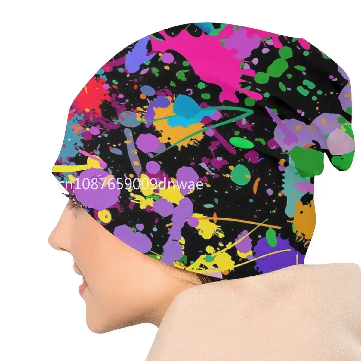 Bunte abstrakte Graffiti Camouflage Pop Art Skullies Beanies Caps Unisex Winter warme Strickmütze Männer Frauen Erwachsene Motorhaube Hüte