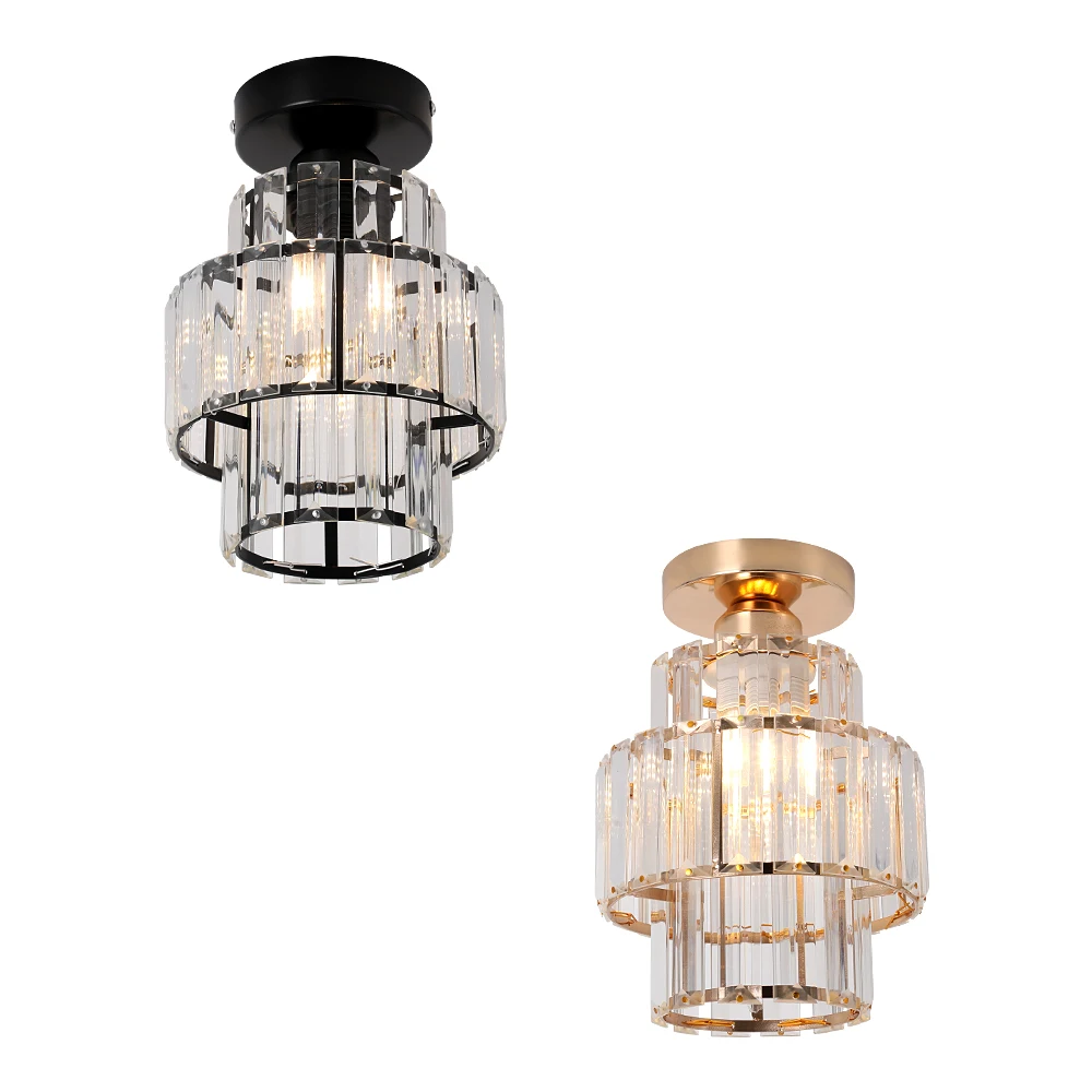 Modern Crystal Ceiling Lamp Led Hanging Lights Home Appliance Dining Room Nordic Loft Chandelier Bedroom Bedside Decora Fixtures