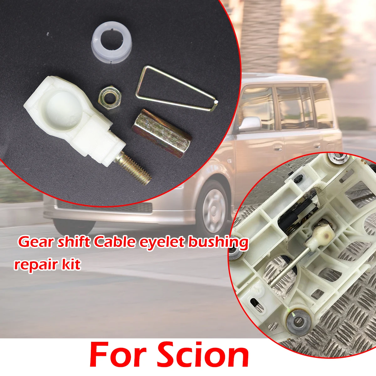 

Car MT Gear Shift Cable Eyelet Linkage Control Bushing Gearbox Shifter Lever Selector End Rod Connect For Scion tC AT20 xA xB