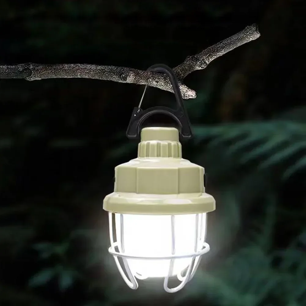 

LED Camping Lamp Retro Hanging Tent Lamp Emergency Light Lantern IPX4 Waterproof Type C Charging for Outdoor Atmosphere Light