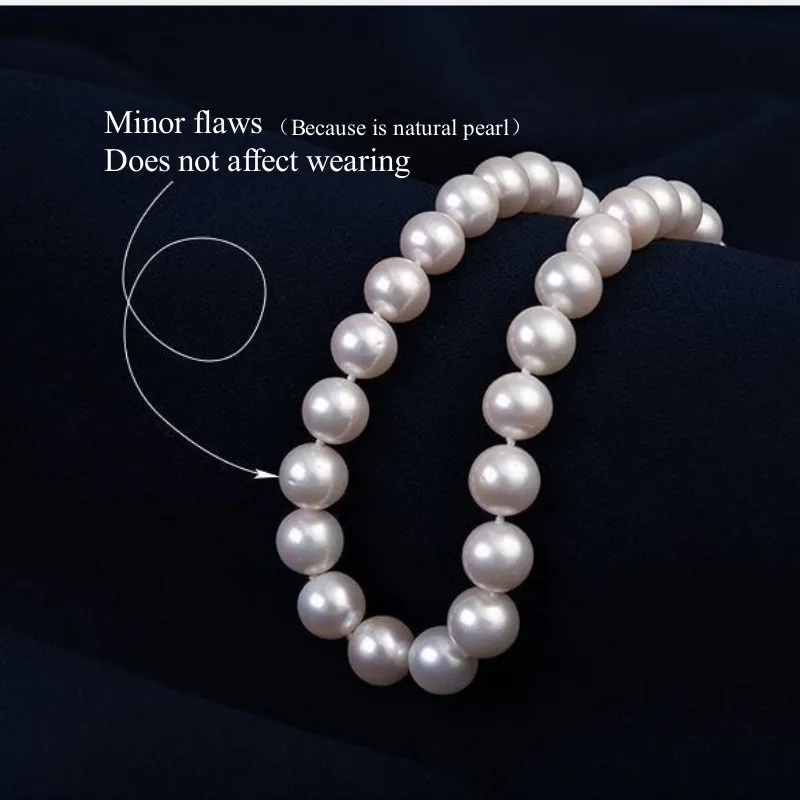 Natural White Pearl 7mm Beads Necklace High Grade Jewelry For Women Classic Jewelry Attached Certificate