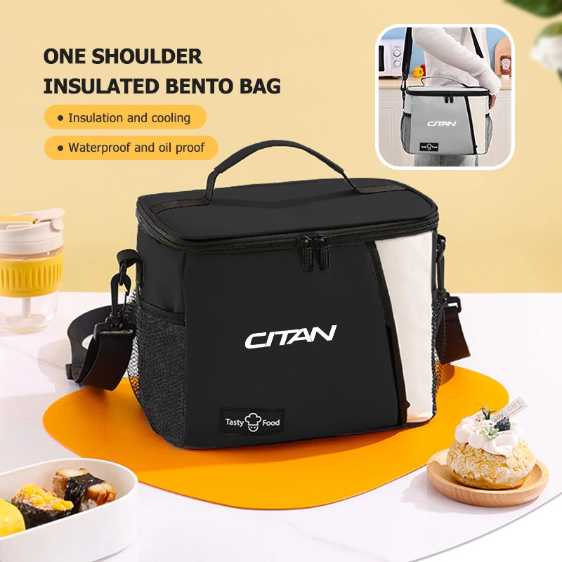 For Mercedes Benz Car Logo Bento Bag Food Storage Insulated Box Lunch Case W124 W203 W204 W447 Sprinter Viano W639 W638 Citan