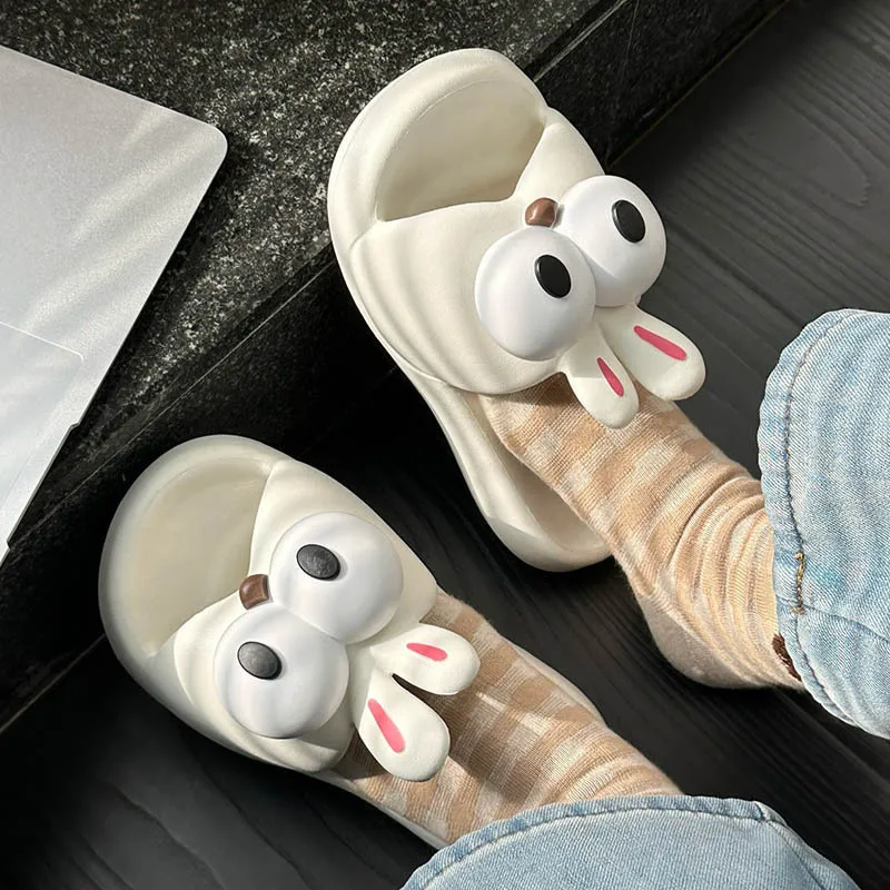 New Fashion Cartoon Summer Couple Non-slip Soft Slides Lithe Comfort Sandals Men Women Casual Slippers Ladies\' Home Flip Flops