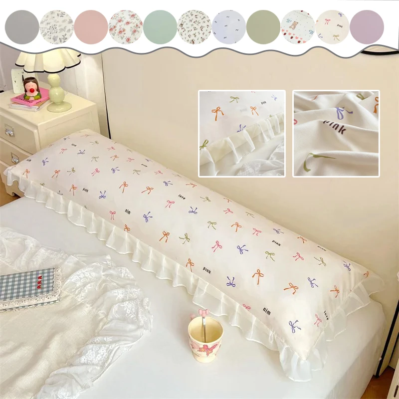 

Elegant Floral Lace Pillow Sham Soft Machine Washable Polyester Bedding Decorative Cover for Double Bed Home Aesthetic Upgrade