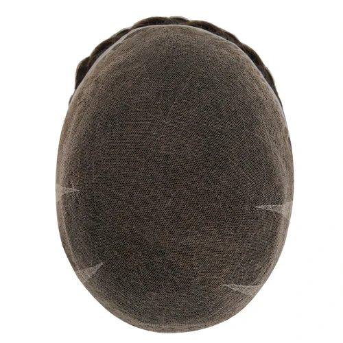 Imagen 2 del producto Topúnico encaje suizo completo 90% cabello humano hombres peluquín prótesis capilar sistema de reemplazo de cabello pieza de cabello para hombres