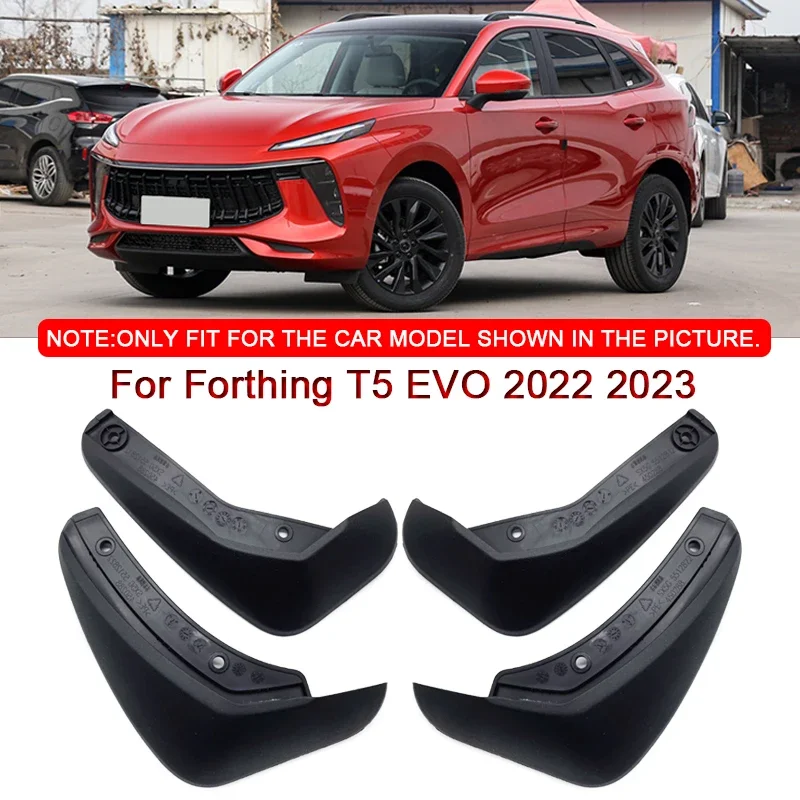 

For Forthing T5 EVO 2022 2023 Car Styling ABS Car Mud Flaps Splash Guard Mudguards MudFlaps Front Rear Fender Auto Accessories