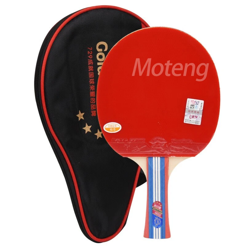 729 Friendship Table Tennis Racket Professional Gold-4 Star Sticky Sponge Pingpong Bat Blade With Rubber Paddle