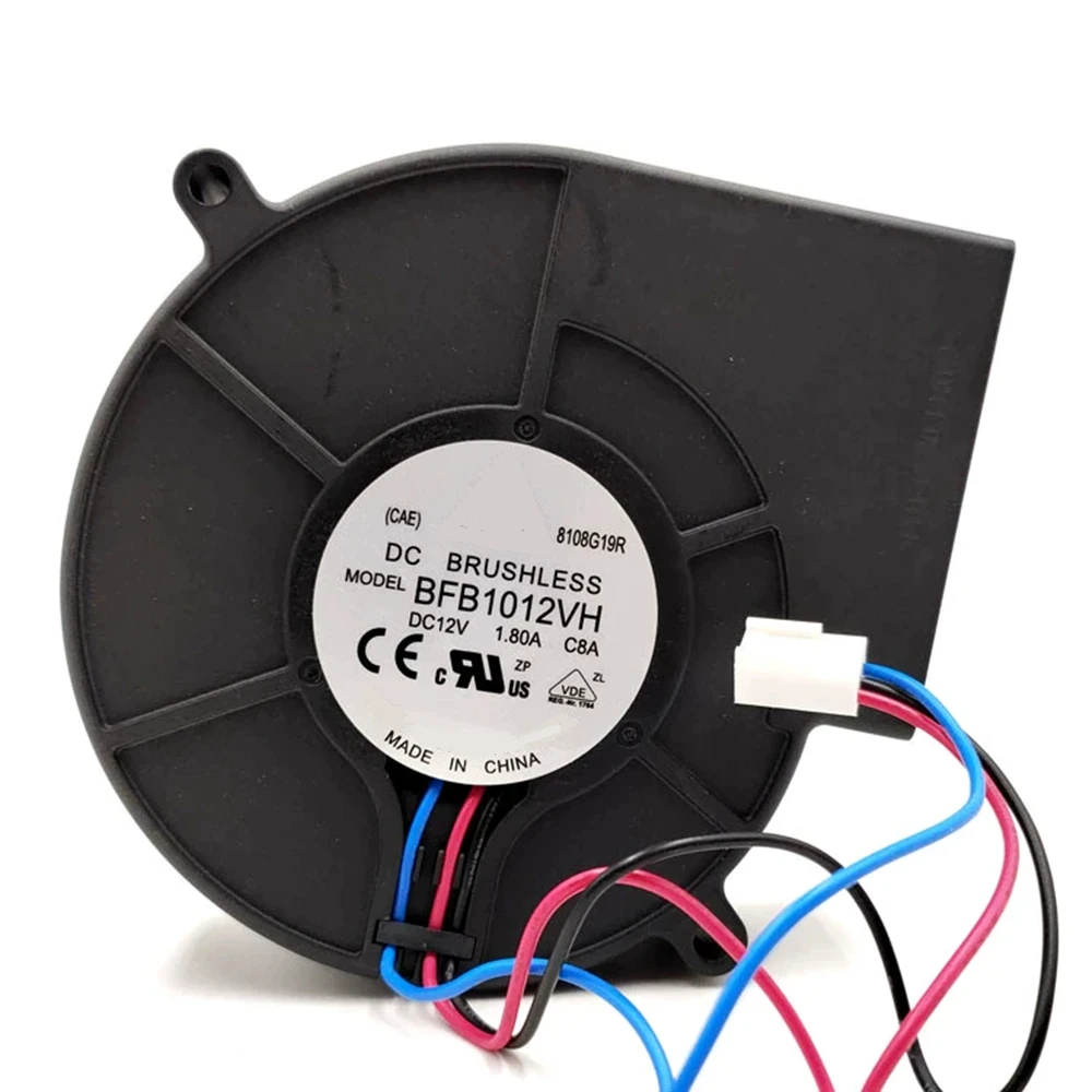 

Cooling Fan BFB1012VH DC 12V 1.80A 18W 4500RPM 9.7CM 9733 97X94X33MM 3-Wire