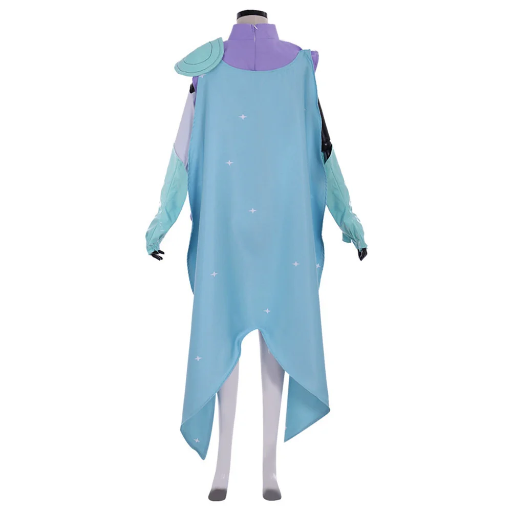 She-Ra-Costume de Cosplay The Rosa Investissement Of Power pour Femme et Fille, Combinaison en Fibre Violette avec Cape, Costumes de Combat d'Halloween