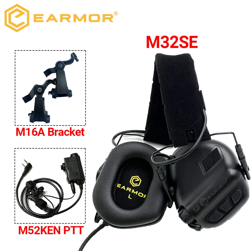 EARMOR M32SE New Tactical Headset Hunting and Shooting Earmuffs and Microphone Communication Sound Amplification Headset