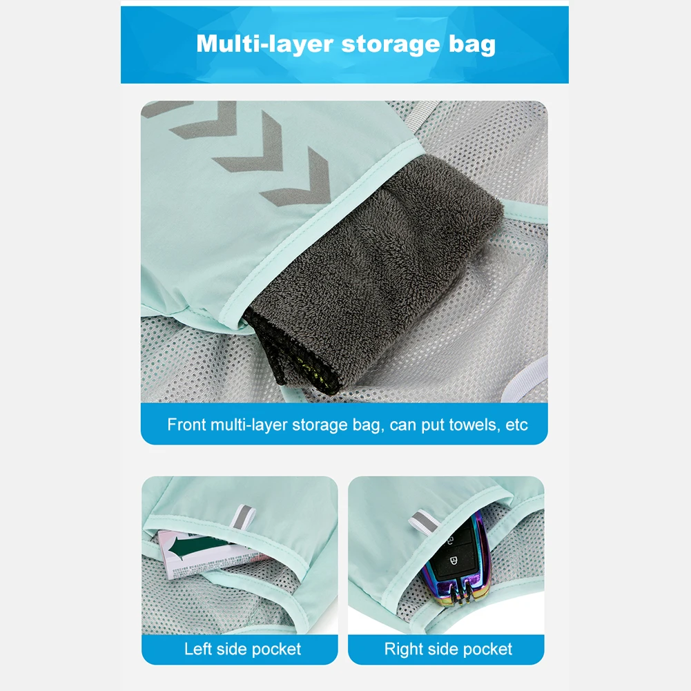 الترطيب الركض سترة خفيفة تنفس الترطيب سترة حقيبة جري تشغيل سباق الترطيب سترة للدراجات ماراثون التنزه #4