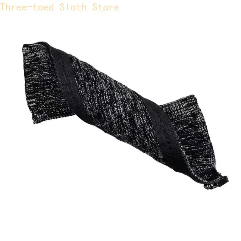 Kopfhörer-Kopfbandabdeckung für ATH MSR7 M50X, schwarze Strickhülle mit Reißverschlüssen E74A – Detail 3