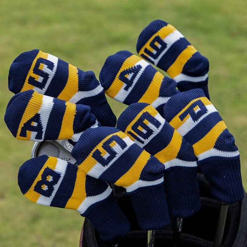 Hot Golf Iron Covers,Golf Iron Head Covers Knitted Golf Iron Covers Set For Oversized,Standard Size Golf Irons