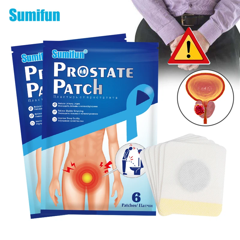 Sumifun 6pcs Prostatitis Prostate Treatment Patch Man Prostatic Navel Plaster Strengthen Kidney Herbs Patch for Men Health Care