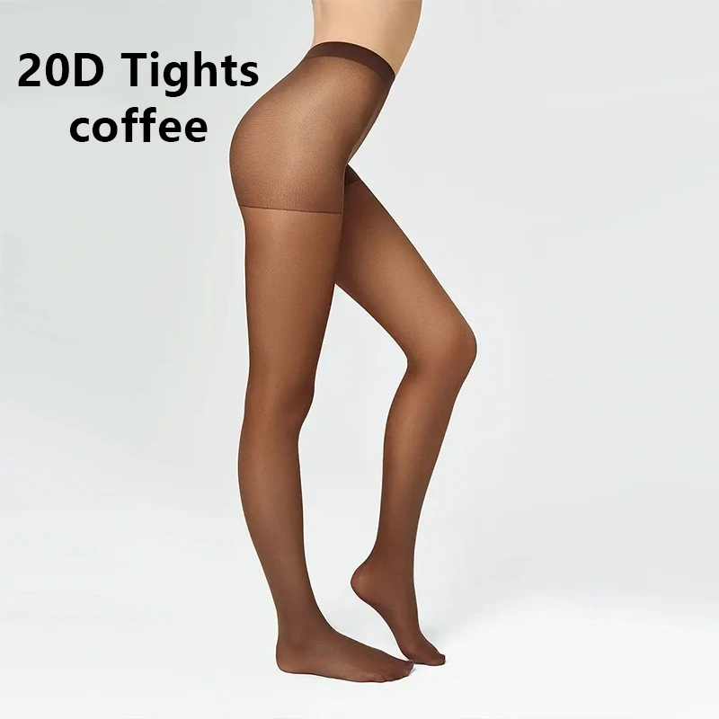 Kave 1 Pair 40D Sheer Tights for Women Black High Waist Control Top Pantyhose for Women 2024 Ladies Basic Nylon Sexy Stocking image 6