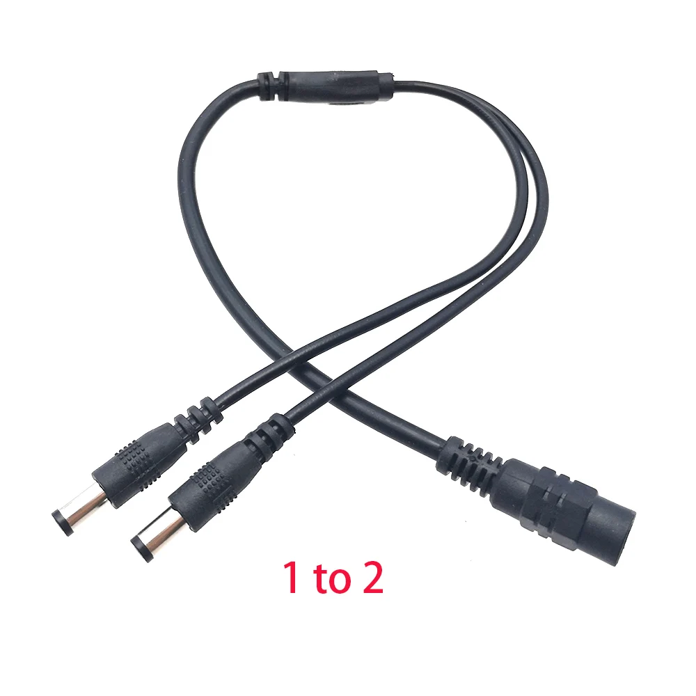 dc 5v 12v power splitter connector plug1 female to 2 3 4 5 6 8 male,cctv cable, cctv accessories, power supply adapter 5.5*2.1mm