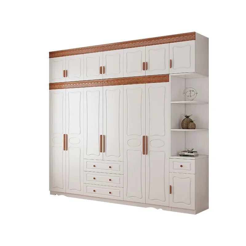 Mediterranean Style  Modern  bedroom wardrobes Rack Storage Organizer with Shelf room Furniture Wardrobe