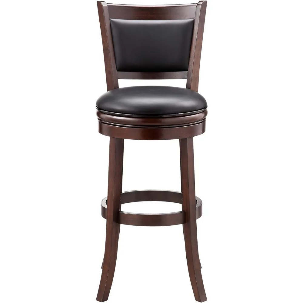 Bar Height, Pack of 2 Swivel Stool, 29-Inch,2-Pack, Cappuccino